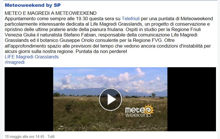 Il lancio del Convegno dedicato al Progetto Life Magredi Grasslands su Telefriuli